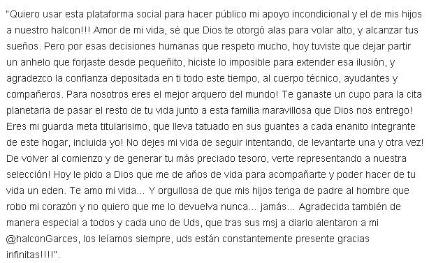  photo JoyceCastiblancoenvioacuteemotivomensajeasuesposotrasquedarfueradelMundial2_zpsa41271bb.jpg