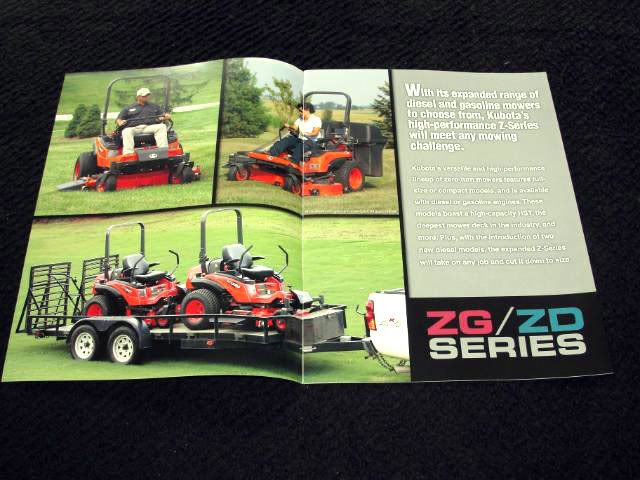 KUBOTA ZD221 ZG227 ZG327 ZD321N ZD323 ZD326 ZERO TURN MOWER CATALOG