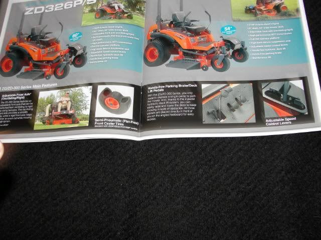 KUBOTA ZD221 ZG227 ZG327 ZD321N ZD323 ZD326 ZERO TURN MOWER CATALOG