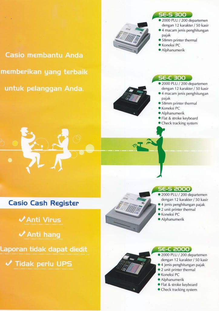 casio,electronic cash register,mesin kasir