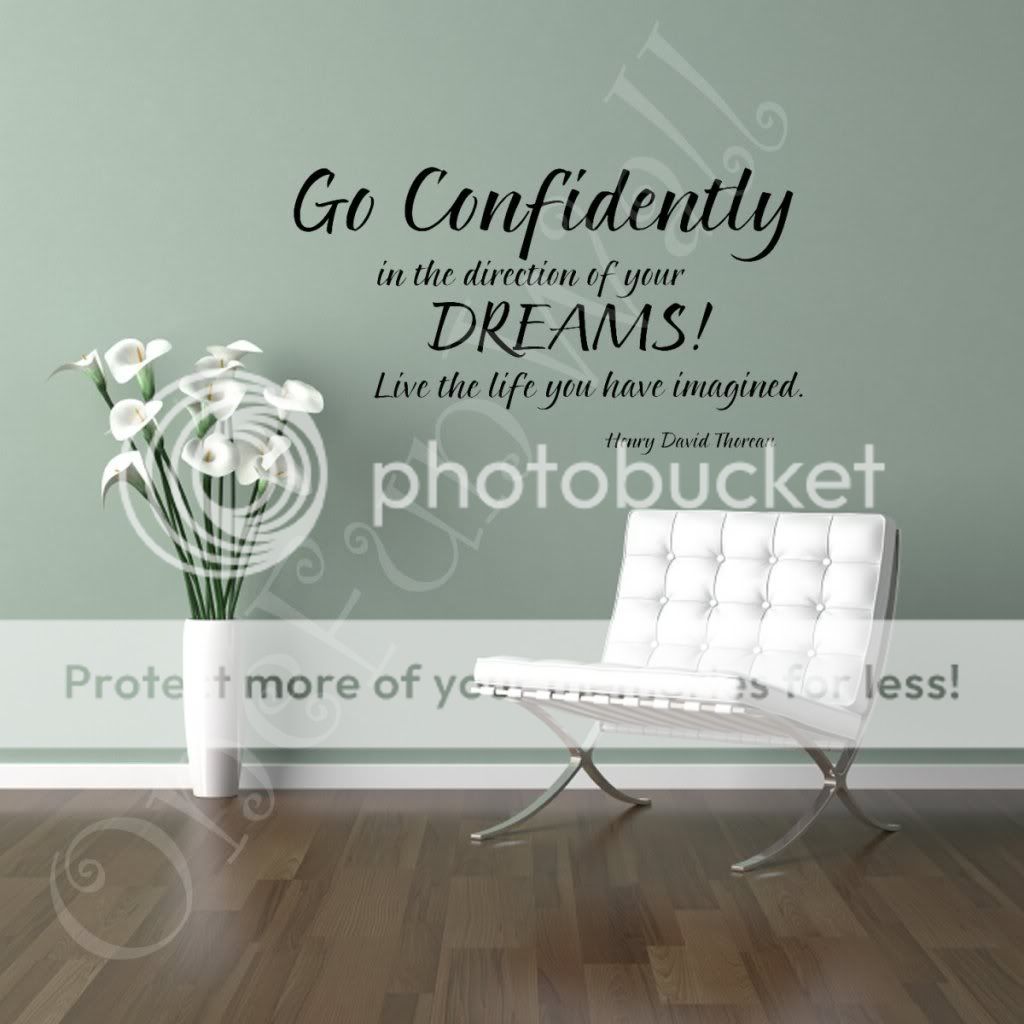 Go Confidently Vinyl Wall Saying Decal Sticker 17x30  