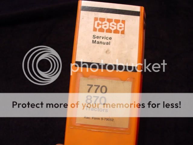 ORIGINAL CASE 770 870 TRACTOR SERVICE MANUAL NOT A SHRINK WRAPPED 