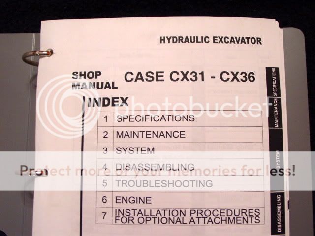 ORIG CASE CX31 CX36 HYDRAULIC EXCAVATOR SERVICE MANUAL  