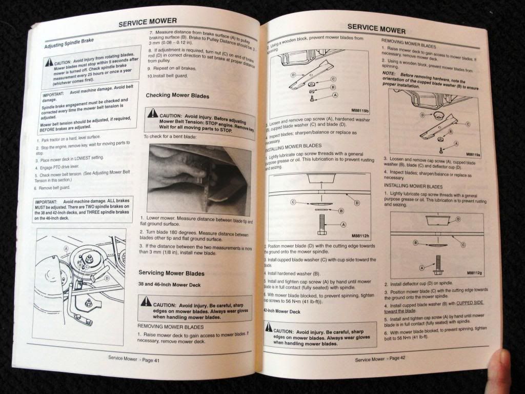 JOHN DEERE SABRE 1438GS 1438HS 1542HS 1742GS 1742HS 2046HS TRACTOR OPER ...