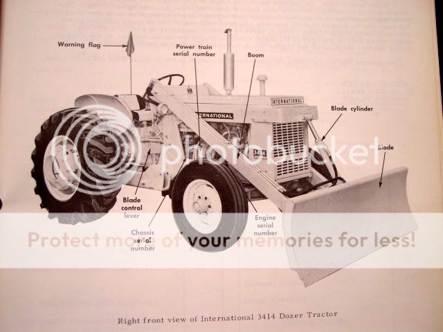 1965 IH International 3414 Dozer Tractor Parts Catalog