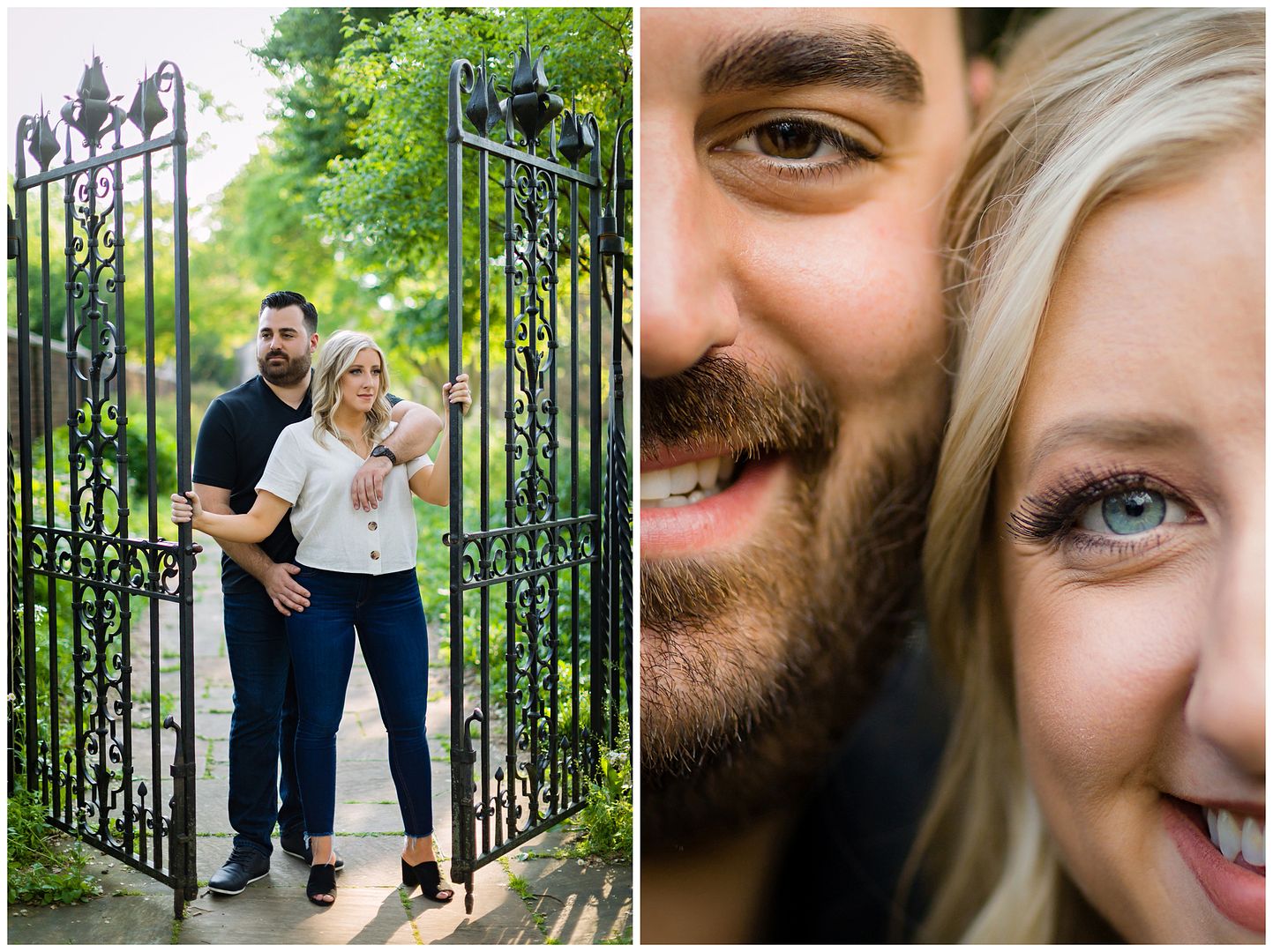 Jocelyn and Daniel - Engagement Session at Mellon Park Walled Garden and Strip District